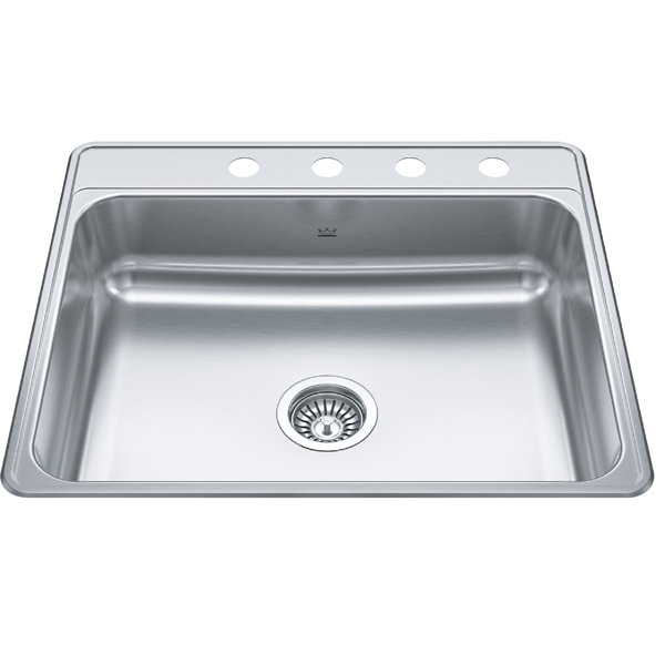 Kindred Creemore 25'' L Drop In Single Bowl Stainless Steel Kitchen Sink Wayfair Canada